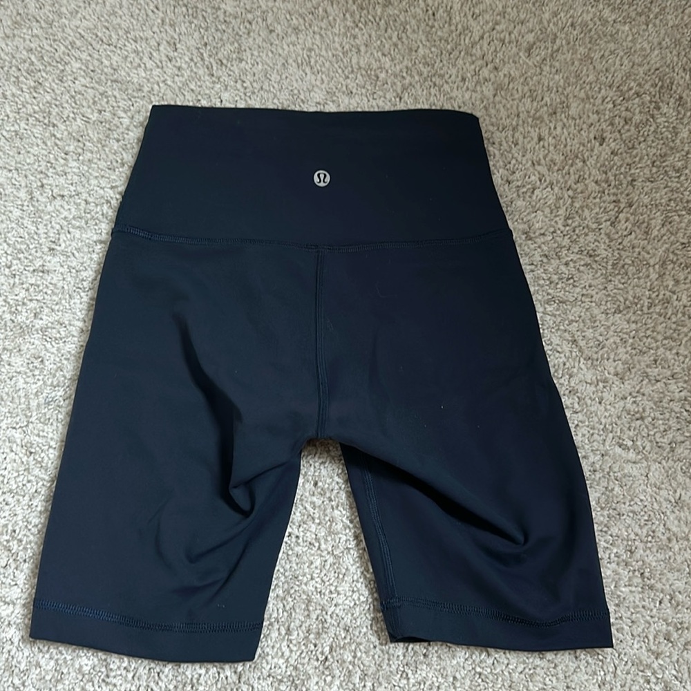 Navy Lululemon Biker Shorts